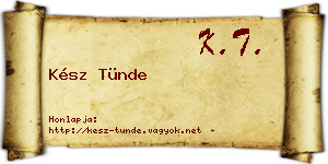Kész Tünde névjegykártya