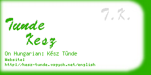 tunde kesz business card